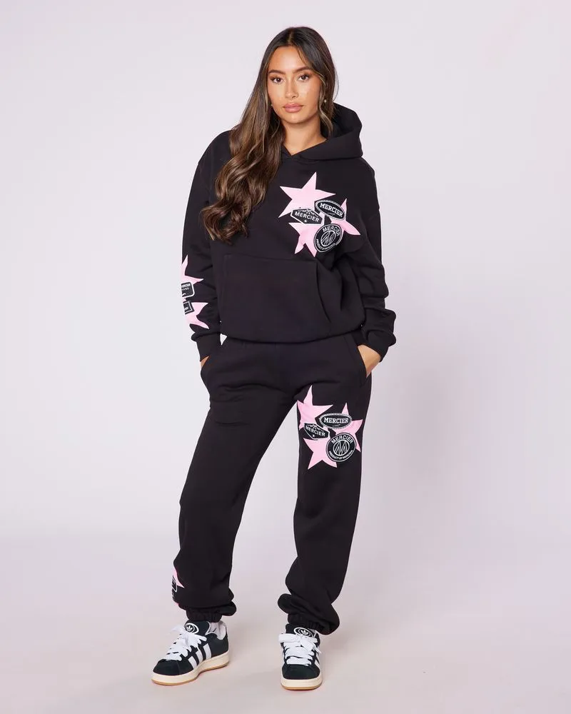 Womens Black Badge Star Hoodie