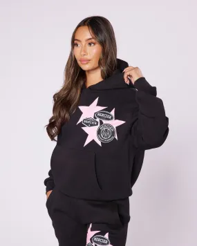 Womens Black Badge Star Hoodie