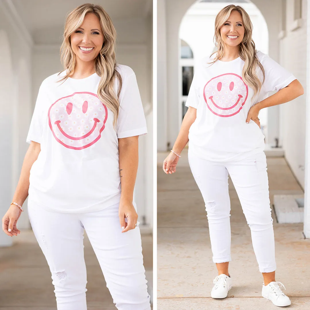 Worry Less Smile More White T-Shirt