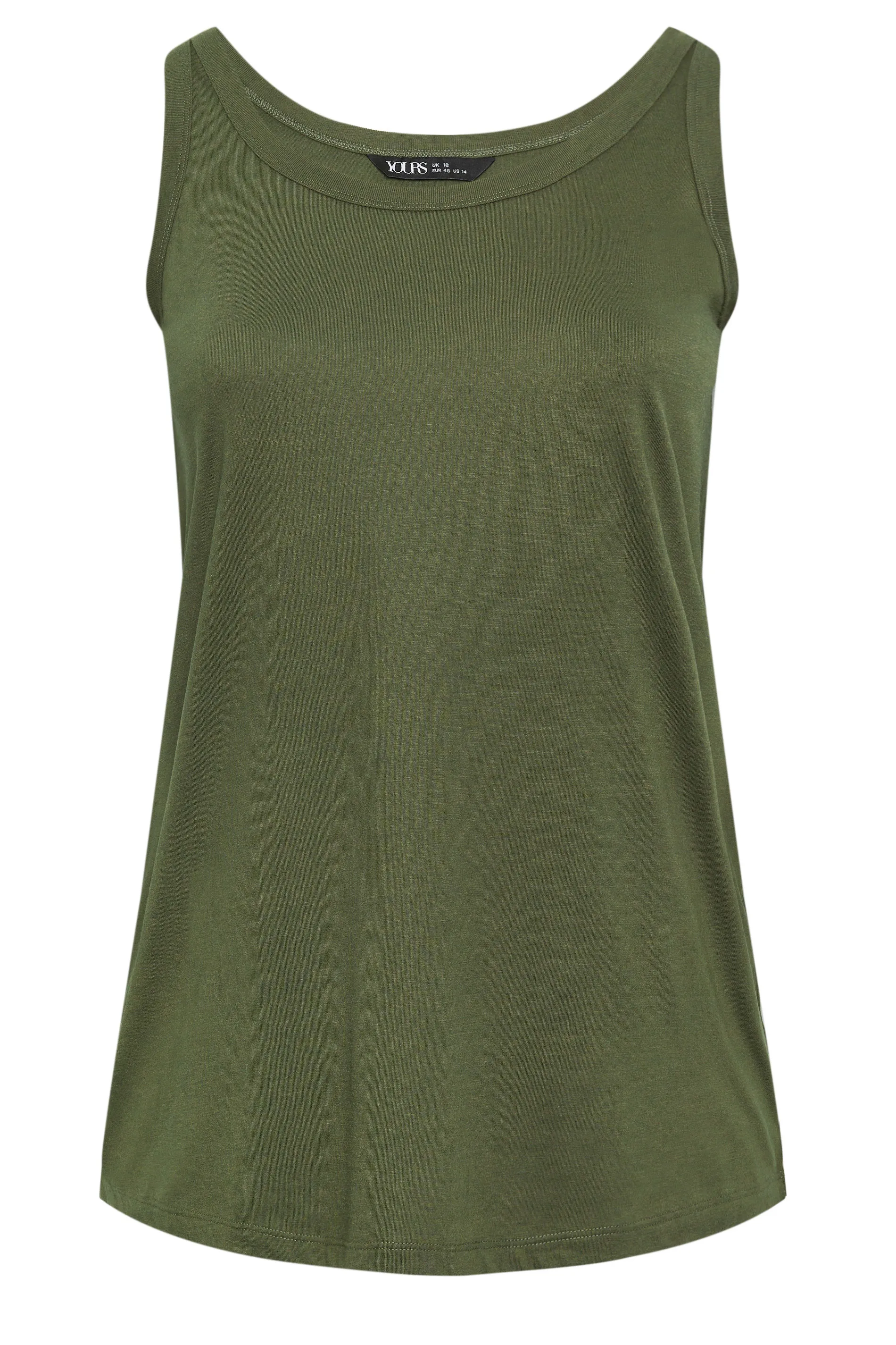 YOURS Curve Olive Green Vest Top