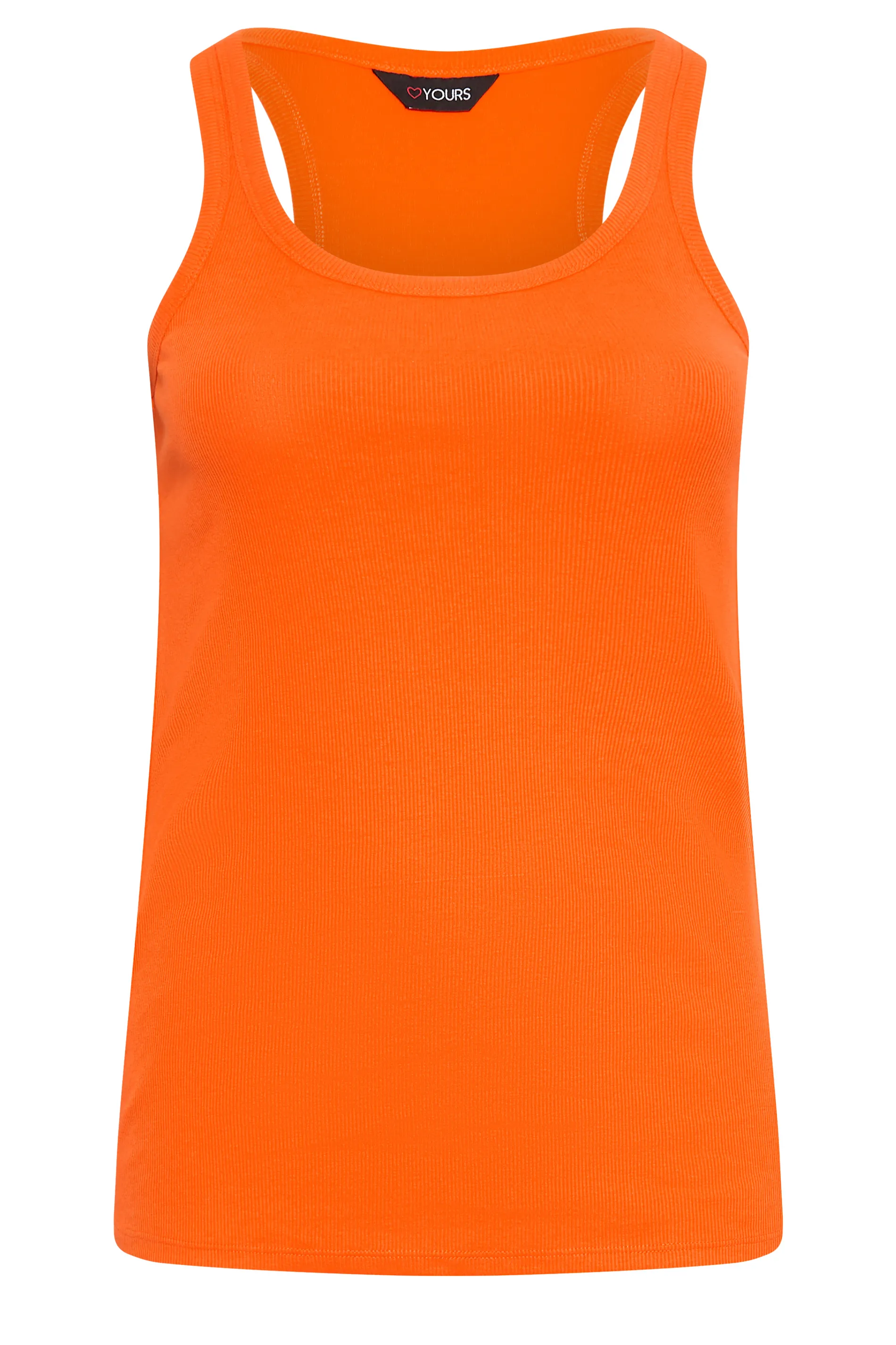 YOURS Curve Orange Racer Back Vest Top