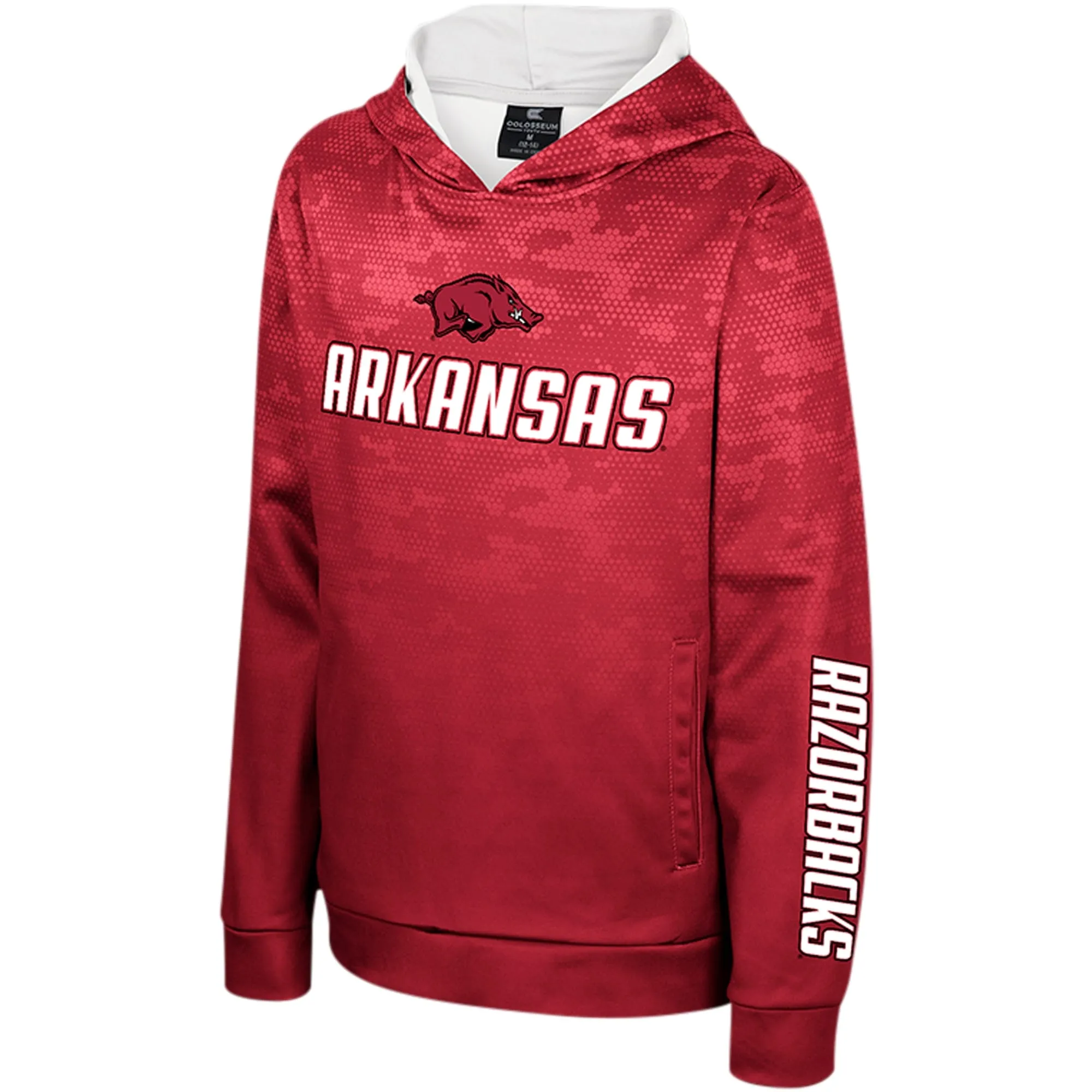 Youth Colosseum Cardinal Arkansas Razorbacks High Voltage Pullover Hoodie