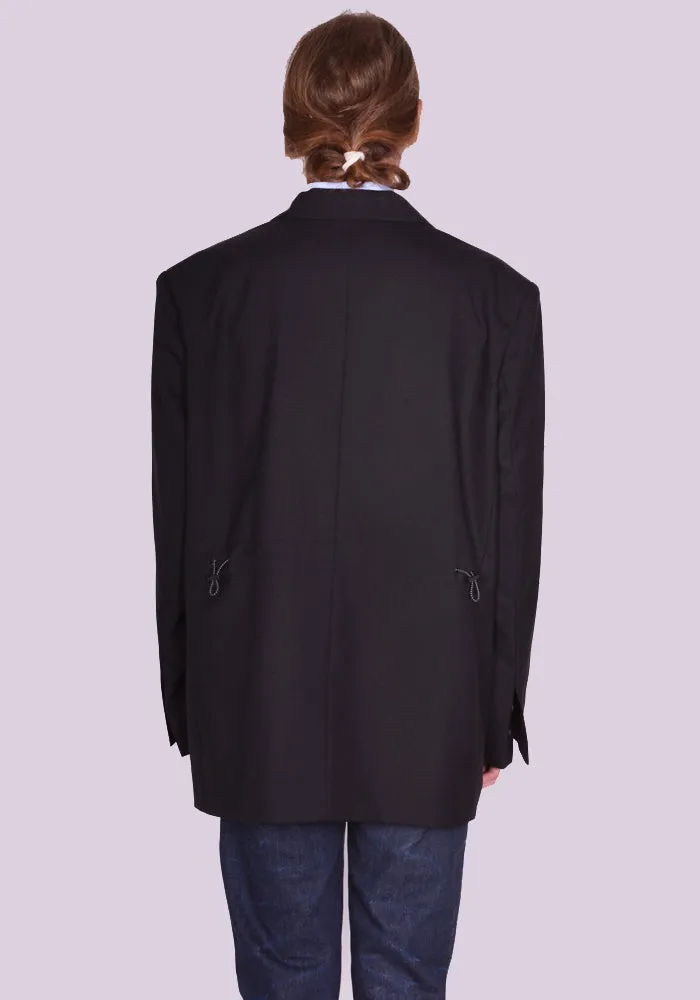 YUIKI SHIMOJI PATCHED BLAZER BLACK BLACK NOH MASK