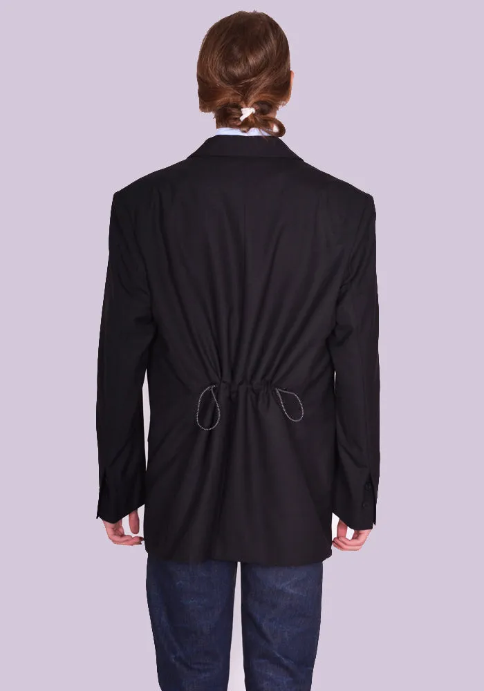 YUIKI SHIMOJI PATCHED BLAZER BLACK BLACK NOH MASK